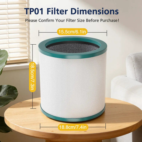 HEPA Air Filter Replacement For Tower Purifier Pure Cool Link TP01 TP02 TP03 AM11 BP01 Models Replaces 968126-03 2 Pack