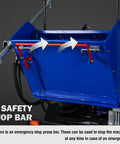 8 Inch Gas Powered Hydraulic Feeding Wood Chipper Shredder Towable With Tow Bar Emergency Stop Tail Light Safety Stop Bar