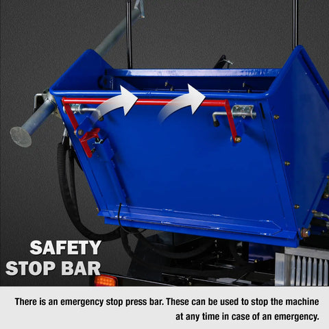8 Inch Gas Powered Hydraulic Feeding Wood Chipper Shredder Towable With Tow Bar Emergency Stop Tail Light Safety Stop Bar