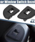 Pair Rear Window Switch Bezels For Chevrolet Silverado And GMC Sierra 1500 2500HD 3500HD 2009 2010 2011 2012 2013 Driver And Passenger Side Black Window Control Switch Cover Replacement