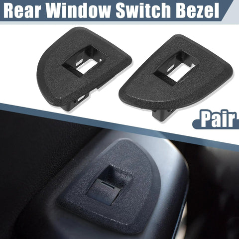 Pair Rear Window Switch Bezels For Chevrolet Silverado And GMC Sierra 1500 2500HD 3500HD 2009 2010 2011 2012 2013 Driver And Passenger Side Black Window Control Switch Cover Replacement