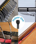 8 Inch Zip Ties 100 Pack With 40Lb Tensile Strength Black Cable Ties For Indoor And Outdoor Use, Heavy Duty Tough As Nails