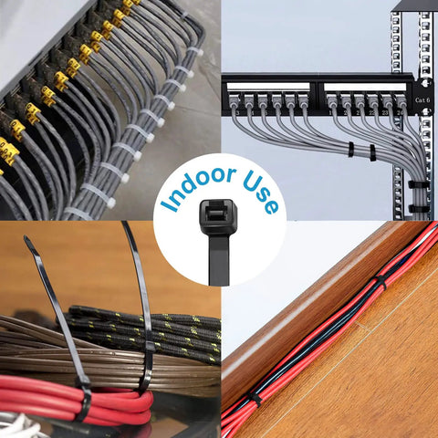 8 Inch Zip Ties 1000 Pack Heavy Duty Workhorse Zip Ties With 40 Lb Tensile Strength Black For Indoor And Outdoor Use
