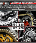 13 Piece Chain Breaker Tool Kit With Rivet And Roller Chain Link Removal Tool Heavy Duty Chain Splitter versatility shown.