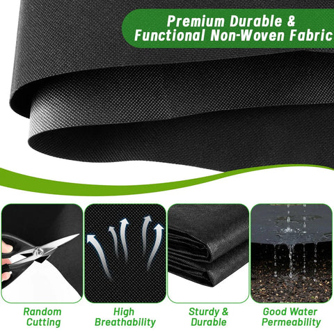 63 By 114 Inch Raised Garden Bed Liner Set With Heavy Duty Cuttable Non Woven Fabric For Large Veg Trough 2 Piece