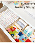 24 Pack Beige Drawer Organizers Zero Drama Storage Setup Foldable Closet Dividers Sort Socks And Basics Quick Now Reinforced Fabric Keeps Everything Crisp And Totally Neat in nursery drawer.