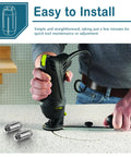 Person using spiral saw with Two Pack Replacement Collet Kit For CN1 And DeWalt Spiral Saws And Drywall Cutout Tools 5 32 Inch Collets