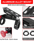 Quick Release Fire Extinguisher Mount Bracket for Offroad Jeeps and UTVs showing aluminum construction and red knob.