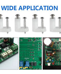 50 Pieces PCB Board Mounting Feet With Screws Kit Plastic PCB Spacers Standoffs For Arcade Gaming Boards And Console Motherboards Durable Gamer Grade Insulating Mounting Hardware For Precise Vibration Free Installations
