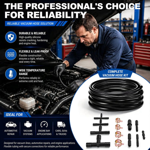 Get Your Ride Running Smooth With This Badass 84 Pcs Vacuum Lines Kit Featuring Durable Silicone Hoses And Perfect Connectors For Any Engine Repair Job You Might Face Today.