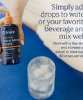 Straight Up Liquid Trace Mineral Drops Loaded With Seventy Plus Ionic Minerals And Key Electrolytes for easy mixing with water.