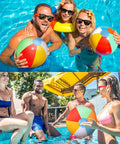 48 Piece Beach Ball And Neon Sunglasses Party Favors Set With 24 Inflatable 12 Inch Beach Balls 24 Neon Sunglasses And Handy Pump