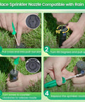 Using Three Pack Sprinkler Adjustment Tool Set For Rain Bird 5000 And Hunter PGP MP Heads to replace sprinkler nozzle