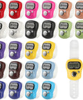 Top Shelf 24 Pack Electronic Finger Counters Featuring Nifty Bright Numeric Display Rings in various colors for coaches and scorekeepers.