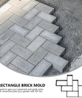 Installed walkway using Walkway Paver Mold Kit Reusable Concrete Path Maker For DIY Garden Patio Yard Paving Stones Molds