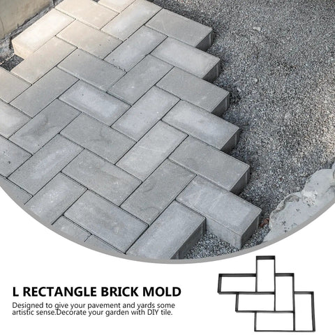 Installed walkway using Walkway Paver Mold Kit Reusable Concrete Path Maker For DIY Garden Patio Yard Paving Stones Molds