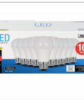 Daylight 5000K A19 LED Bulb 9W Actual 800 Lumens 60W Equivalent Non Dimmable Easy Swap Plug And Play Energy Saving Light 10 pack