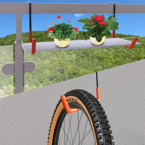 Heavy Duty Rafter Hook Set With Non Slip Coating Six Pack For Garage Organization Of Ladders Bikes Ropes And More S Hooks