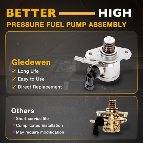 High Pressure Fuel Pump Kit With Gasket And Bolts For 2010 To 2017 Buick LaCrosse Verano Regal Chevrolet Equinox Malibu Impala Captiva Sport And GMC Terrain on display, highlighting easy installation and durability features.