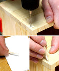 Using Tapered Wooden Nails For Woodworking And Craft Projects, 9/64 Inch (3.5mm), Natural Japanese White Birch Dowels For Small Furniture