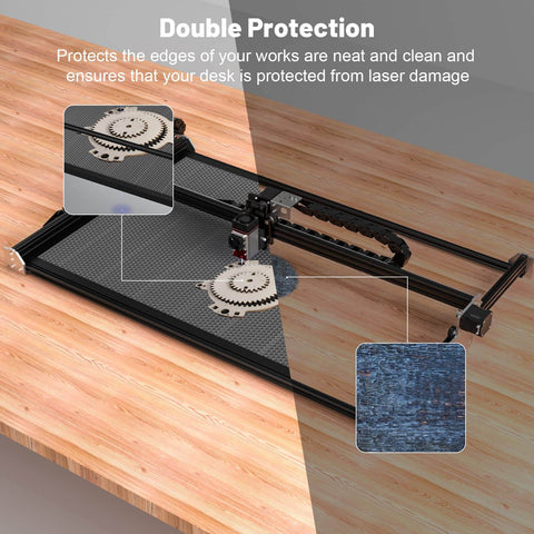 Beefy Honeycomb Laser Bed Working Table 530x850mm (20.87 x 33.46 Inch) for engraving and cutting on laser CNC machines, top view.