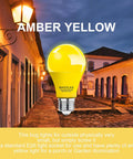 4 Pack Amber Yellow LED Bug Light Bulbs 9W Equivalent to 100W E26 Base for Outdoor Porch Lighting illustration