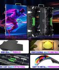 Heavy Duty Rental Led Videowall Panel P481 Ip65 Weatherproof Grade showing die-cast aluminum material and easy assembly features.