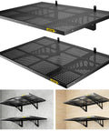 Heavy Duty Garage Wall Shelving Set 2-Pack 2x3ft Adjustable Metal Shelves, Wall Mounted Floating Storage Rack, 560lb Load Capacity