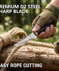 Ultra Sharp D2 Steel Pocket Utility Knife With Protective Sheath For Camping cutting rope outdoors
