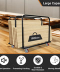 Heavy Duty Steel Panel Cart For Drywall And Lumber, 1800 Lbs Capacity With 5 Inch PU Swivel Wheels in warehouse with panels