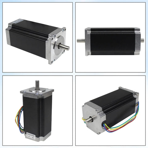 3 Axis Nema23 Stepper Motor Kit Beefed Up 425oz In Torque 3A 112mm Hybrid Motors DM556S Driver 4 Axis USB Mach3 Controller Board CNC Kit