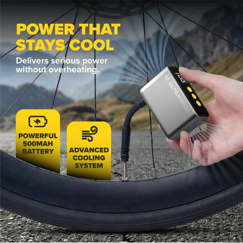 Pocket Power Mini Electric Bike Pump 120 PSI High Pressure Inflator For Road MTB And E Bike Ultra Compact Rechargeable Inflator With Presta And Schrader Valves Fast Inflation Lightweight On The Go Tool For Riders