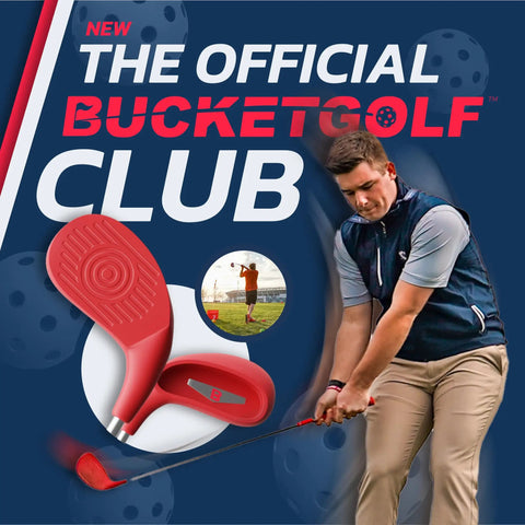Man using Backyard Golf Club With Oversized Head For Easy Swings, Hit Plastic Or Foam Balls In Grass, Parks, And Yards, Right Handed Adult 13 Plus, Durable Steel Shaft And Dense Plastic Head For Durable Practice And Fun.