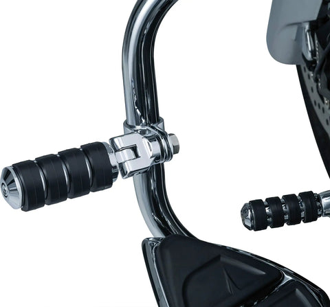 Large ISO Pegs With Mounts And Magnum Quick Clamps For One And A Quarter Inch Engine Guards Or Tubing Chrome Finish
