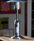 Front view of Portable Patio Tabletop Propane Heater 10000 BTU with Auto Shutoff Valve CSA Approved Stainless Steel Outdoor Heating