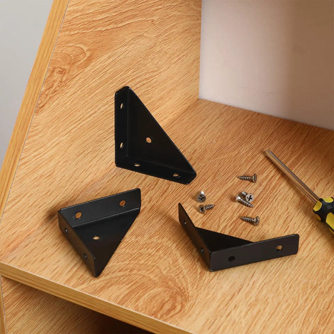 Built Tough Heavy Duty Metal Corner Brackets Triangle Shelf Supports 10 Pack For Bed And Cabinet Cold Rolled Steel Seamless Fitment