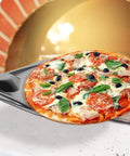 Turning Pizza Peel With 8 Inch Aluminum Round Paddle for outdoor ovens lifting pizza from brick oven