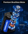 Internal view of Waist Clip Fan Portable Personal Fan With 5000mAh Rechargeable Battery showing premium brushless motor