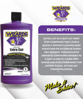 Select Pro Extra Cut Compound Perfect Match For Car Scratches Aggressive Cutting Action 32oz bottle with benefits description