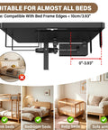 Built Different Solid Carbon Steel Bedside Shelf Clip On Floating Organizer with installation details for dorm room essentials.