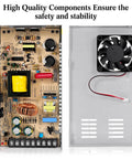 Beefy 12V 30A 360W Switching Power Supply Universal AC DC Adapter Dual Voltage 110V and 220V Stable 12V DC Output for LED Arrays CCTV Systems 3D Printers and High Demand DIY Devices, open case with fan