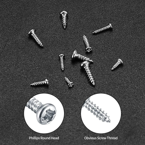 Spread of 1200 Pcs Mini Screw Kit M1 M1.2 M1.4 M1.7 Micro Phillips Head Pan Screws For Electronics Sunglasses Watches Self Tapping Round Head