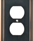 Old School Beaded 3 Pack Wall Plate Covers Bronze With Copper Highlights For 1 Gang Single Duplex Switch Plates Venetian Bronze