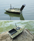 RC Fishing Bait Boat With Dual 5200mAh Batteries And Carrying Bag, 1640ft Remote Range, 3.3lb Load, Fast Cruise, Camouflage Green