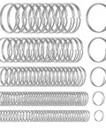 Heavy Duty Stainless Steel Cotter Rings With Dual Coil Design, 115 Pack displayed in five different sizes for marine and trailer use