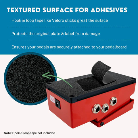 Bottom Plate Protective Cover For Compact Guitar Effects Pedals 3 Pack easy install with textured Velcro-friendly surface