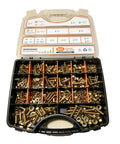 966 Piece Metric Hardware Fastener Set With M4 M5 M6 M8 Bolts Nuts Washers And Lock Washers In Zinc Plated Carbon Steel Rust Resistant Industrial Automotive Repair Kit With Storage Case open case view