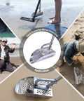 Stainless Steel Sand Scoop For Metal Detecting Adjustable Handheld Treasure Hunter Shovel with heavy duty pole on beach