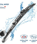 18 Inch All Season Wiper Blades Streak Free Rubber With Graphite Coating Delivers A Clean Wipe Like A Boss