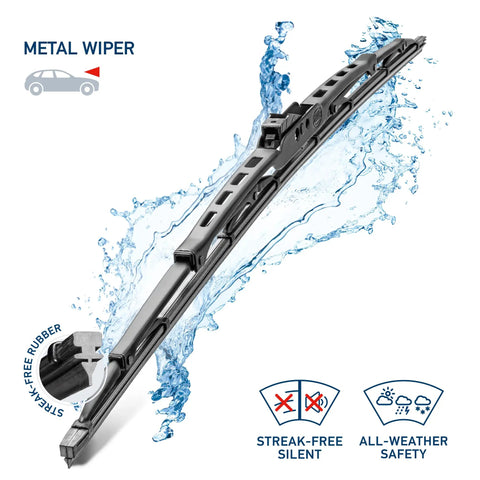18 Inch All Season Wiper Blades Streak Free Rubber With Graphite Coating Delivers A Clean Wipe Like A Boss